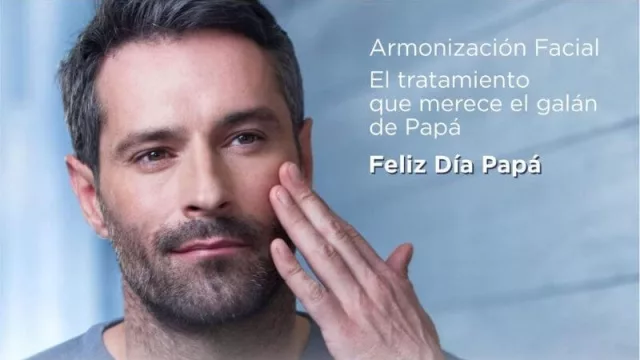 Tratamiento de armonización facial y rejuvenecimiento para papá (en Montevideo Skin)