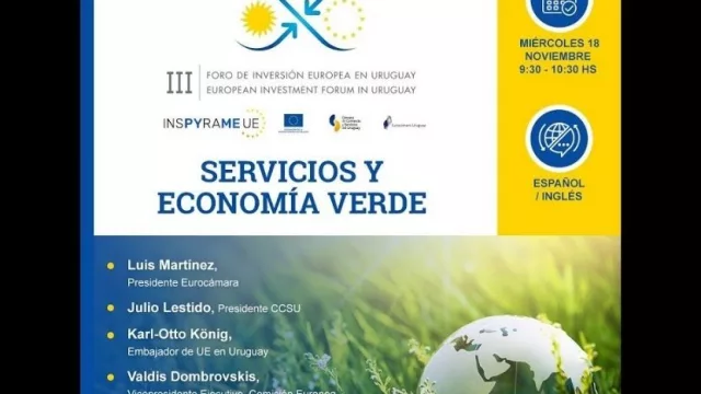 Servicios, transformación digital y economía verde (la agenda del Foro de la UE en UY)