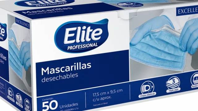 Elite Professional lanzó su tapabocas desechable (que repele todo tipo de líquidos, dicen)