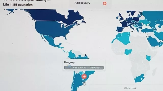 Índice de calidad de vida digital (Uruguay ocupa el primer lugar en Latinoamérica)