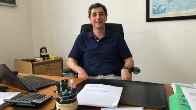 Con el director de Librerías del Litoral Andrés Bartesaghi