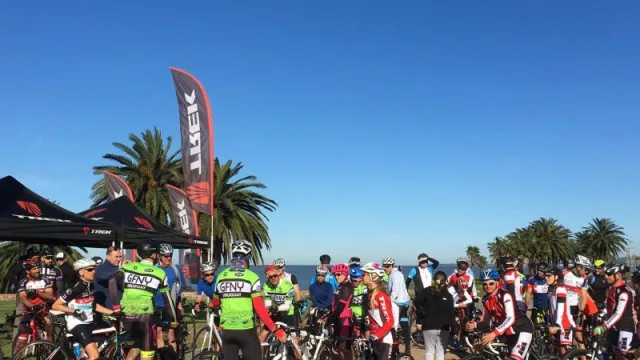 Con el responsable de Trek en Uruguay, Joaquín Sosa