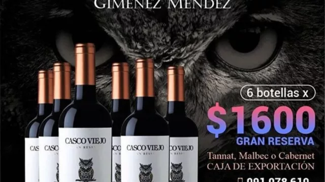 Giménez Méndez pone sus mejores vinos de exportación en venta directa en UY 