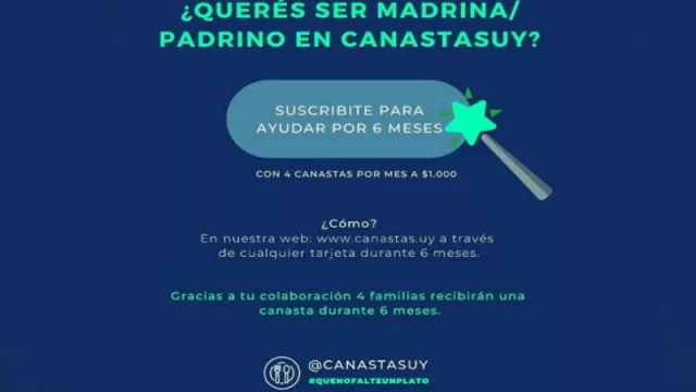 ¿Tenes ahijado? (CanastasUy convoca padrinos para ayudar a miles de familias)