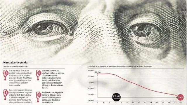 Imponen controles de cambios para respaldar a los depósitos en dólares