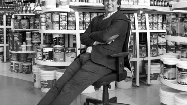 Aguerrebere con su gerente general, Juan Gastaldi