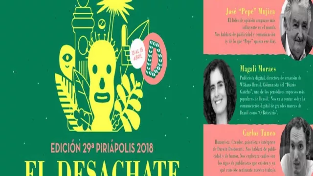 ¿Pepe Mujica publicista? El ex presidente dirá presente en el Desachate 2018