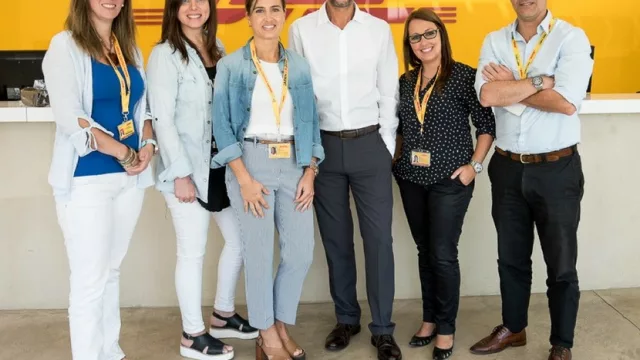 La oficina del equipo de DHL Uruguay