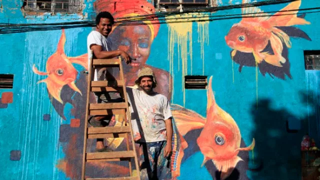 Pintó La Teja (con 700 litros de pintura)