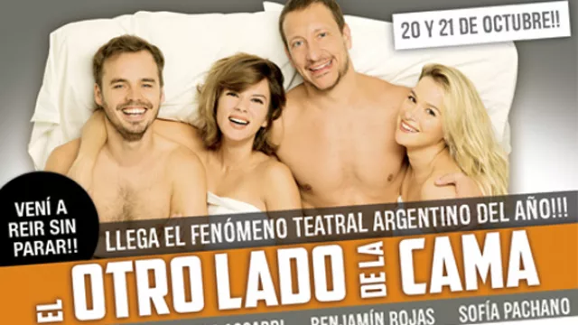 La obra argentina "El otro lado de la cama" se presentará en octubre