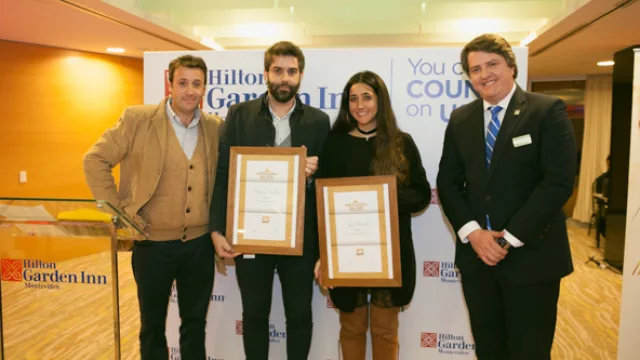 Alfredo Guelfi (InfoNegocios), Martín Barbot (Funtour), Lau Almeida (Ramona) y AgustÍn Maddocks (Hilton)