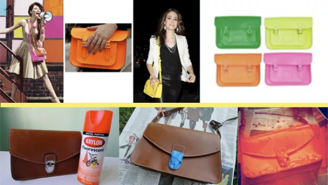 Cloutch neon; inspiración Zara. 