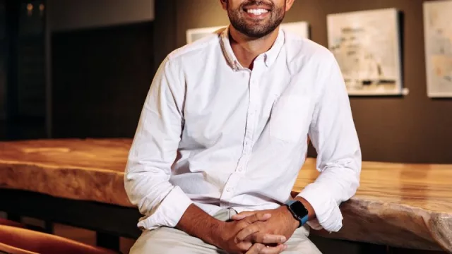 Con Diego Queirolo, Gerente de Mr. Parquet