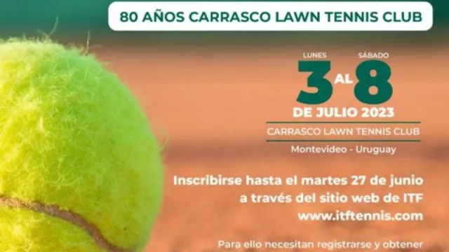 Carrasco Lawn Tennis organiza el Senior ITF MT 400 (y espera jugadores de toda la región)