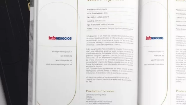 InfoNegocios lanza Gold 100, la guía con las 100 mejores empresas de Uruguay