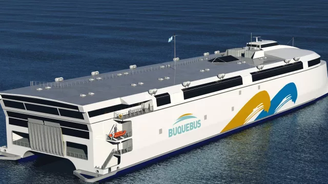 El China Zorrilla será el barco eléctrico más grande del mundo, que conectará Argentina-Uruguay (Buquebus, Banco Santander e IFC acordaron su financiamiento)