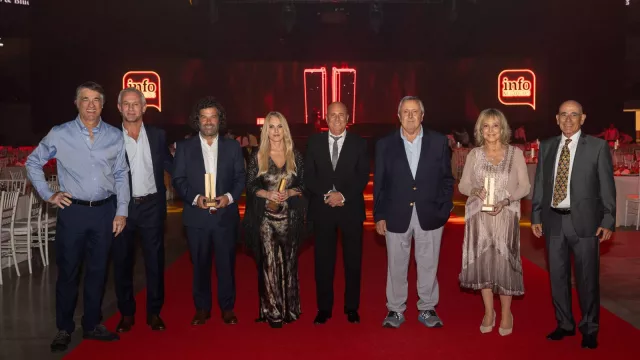 Izquierda a Derecha: Nicolas Jodal, Ceo de Genexus - Martin Gómez Platero, Director de Gómez Platero - Mauricio La Buonora, La Buonora & Asoc. - Cecilia Pena, Presidenta de Repremar - Edgardo Novick, Empresario - Carlos Lecueder, Estudio Luis E. Lecueder - Estela Jinchuk, Optica Jinchuk - Eduardo Campiglia, Campiglia.