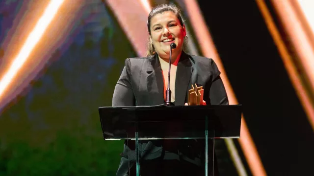 Georgina Vitalis, Romina Cabrera y Juan Pablo Guerrero (son los Gerentes de Marketing del Año que se llevaron Oro, Plata y Bronce respectivamente)