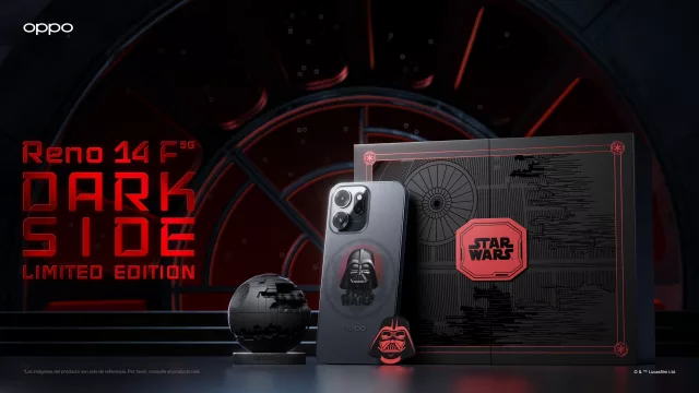OPPO trae a Uruguay una propuesta inédita y coleccionable: Reno14 F Lado Oscuro Edición Limitada, un smartphone para fanáticos de Star Wars