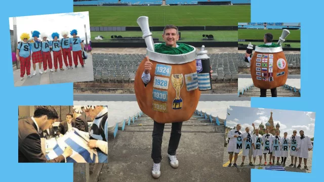 El mate de más de 3 millones (cuando la pasión Celeste lleva a un ejecutivo a disfrazarse para alentar al país)
